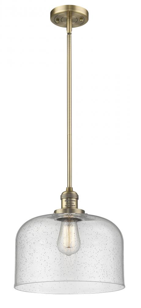 Bell - 1 Light - 12 inch - Brushed Brass - Stem Hung - Mini Pendant