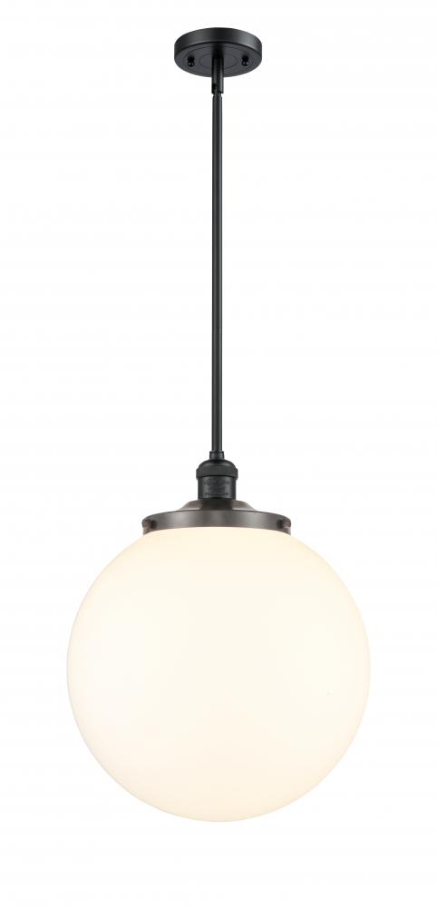 Beacon - 1 Light - 14 inch - Matte Black - Stem Hung - Pendant