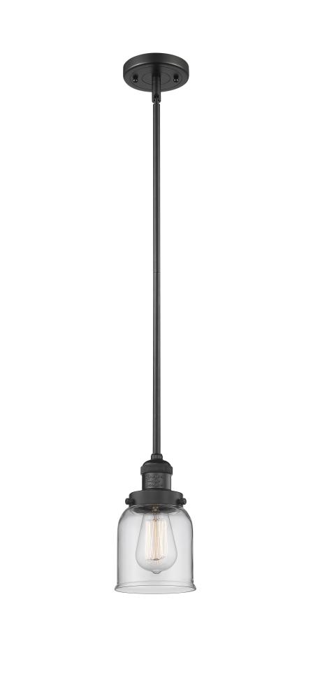 Bell - 1 Light - 5 inch - Matte Black - Stem Hung - Mini Pendant