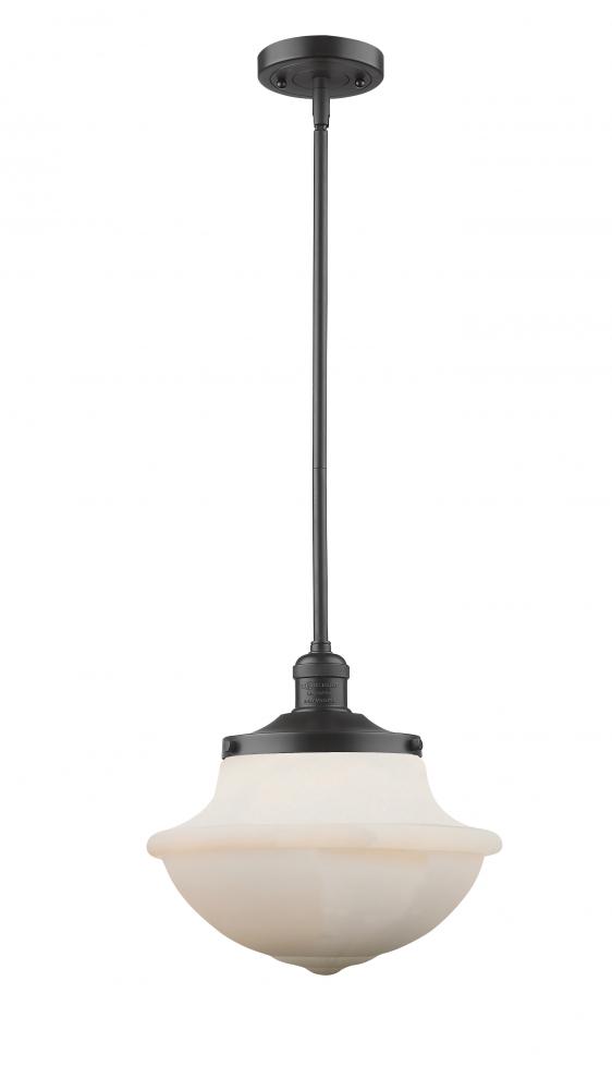 Oxford - 1 Light - 12 inch - Oil Rubbed Bronze - Stem Hung - Mini Pendant