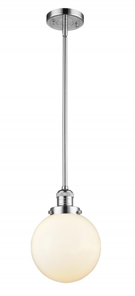 Beacon - 1 Light - 8 inch - Polished Chrome - Stem Hung - Mini Pendant