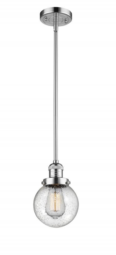 Beacon - 1 Light - 6 inch - Polished Chrome - Stem Hung - Mini Pendant