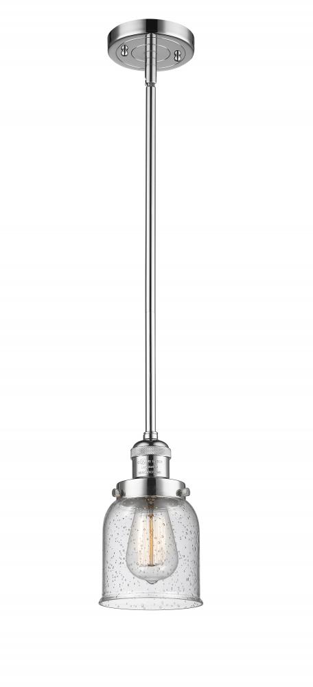 Bell - 1 Light - 5 inch - Polished Chrome - Stem Hung - Mini Pendant