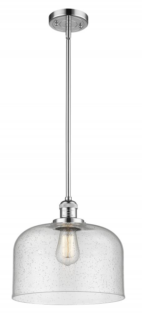 Bell - 1 Light - 12 inch - Polished Chrome - Stem Hung - Mini Pendant