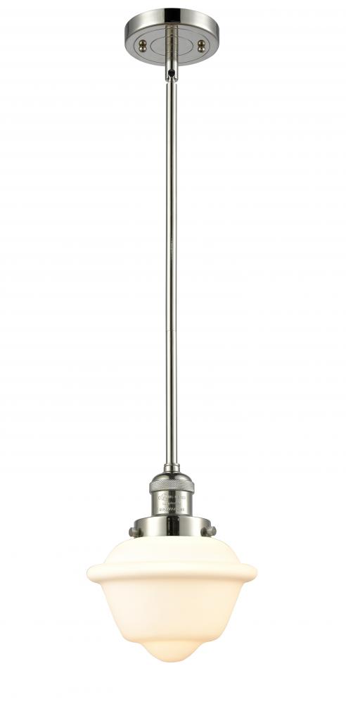 Oxford - 1 Light - 8 inch - Polished Nickel - Stem Hung - Mini Pendant