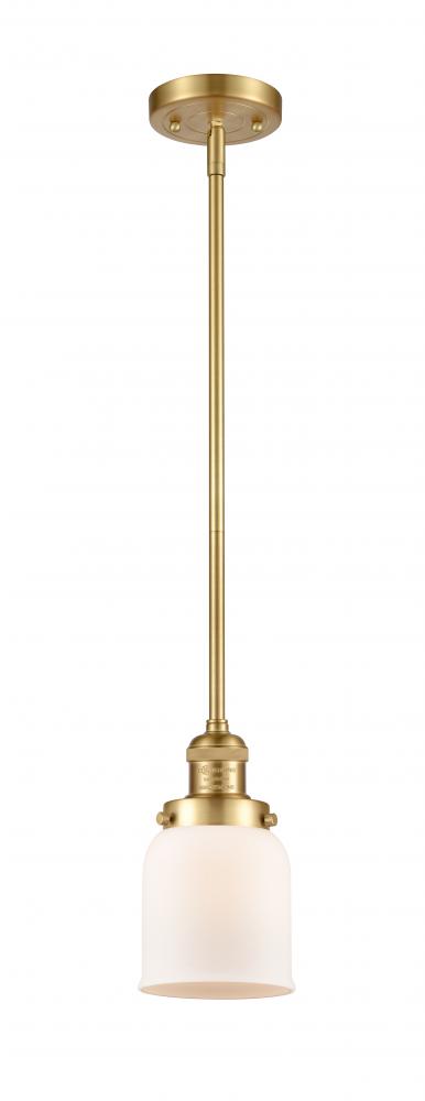 Bell - 1 Light - 5 inch - Satin Gold - Stem Hung - Mini Pendant