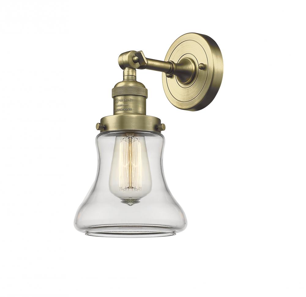 Bellmont - 1 Light - 7 inch - Antique Brass - Sconce