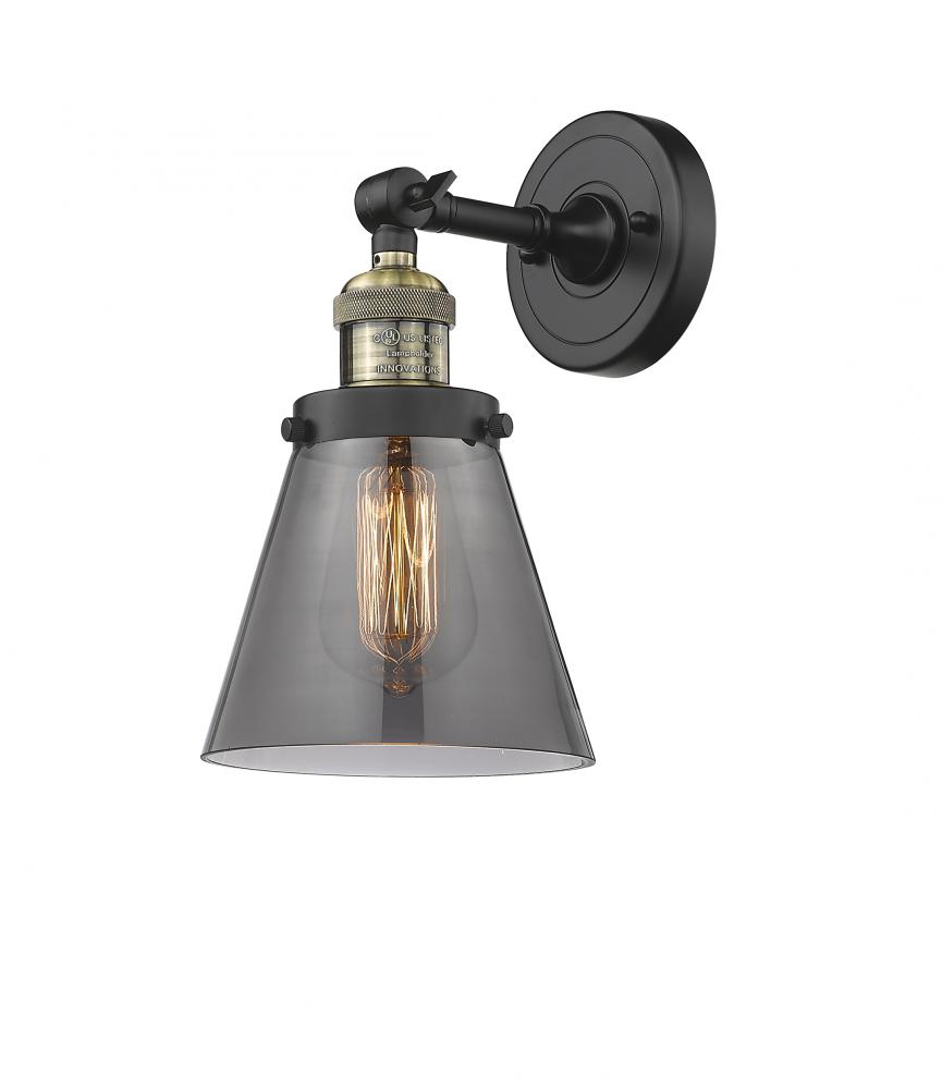 Cone - 1 Light - 6 inch - Black Antique Brass - Sconce