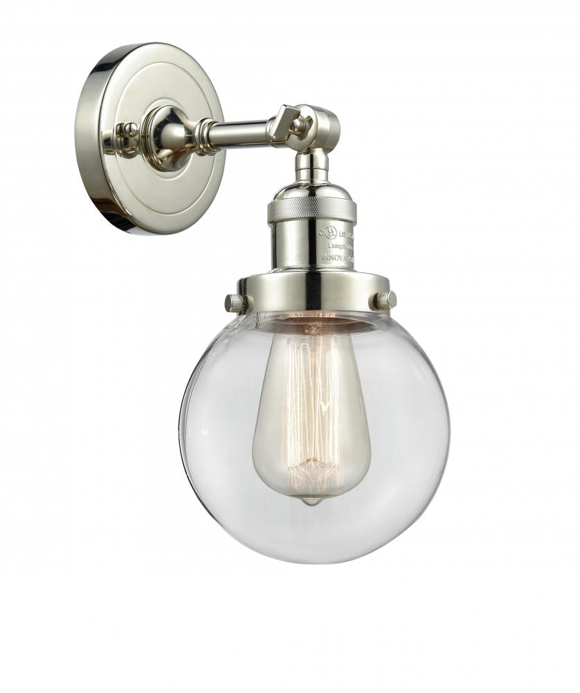 Beacon - 1 Light - 6 inch - Polished Nickel - Sconce