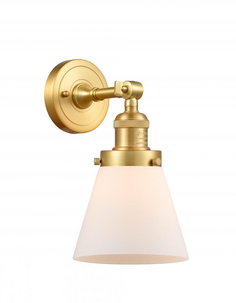 Cone - 1 Light - 6 inch - Satin Gold - Sconce