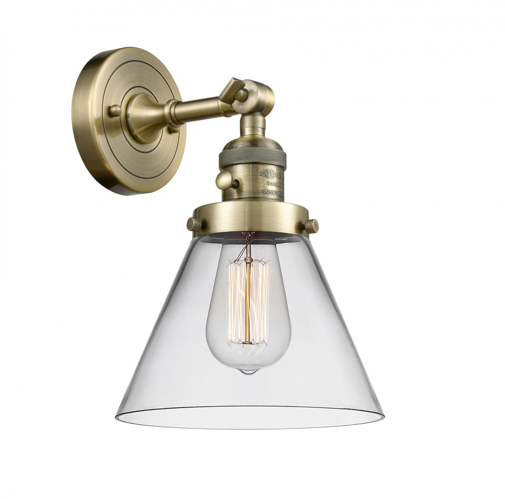 Cone - 1 Light - 8 inch - Antique Brass - Sconce