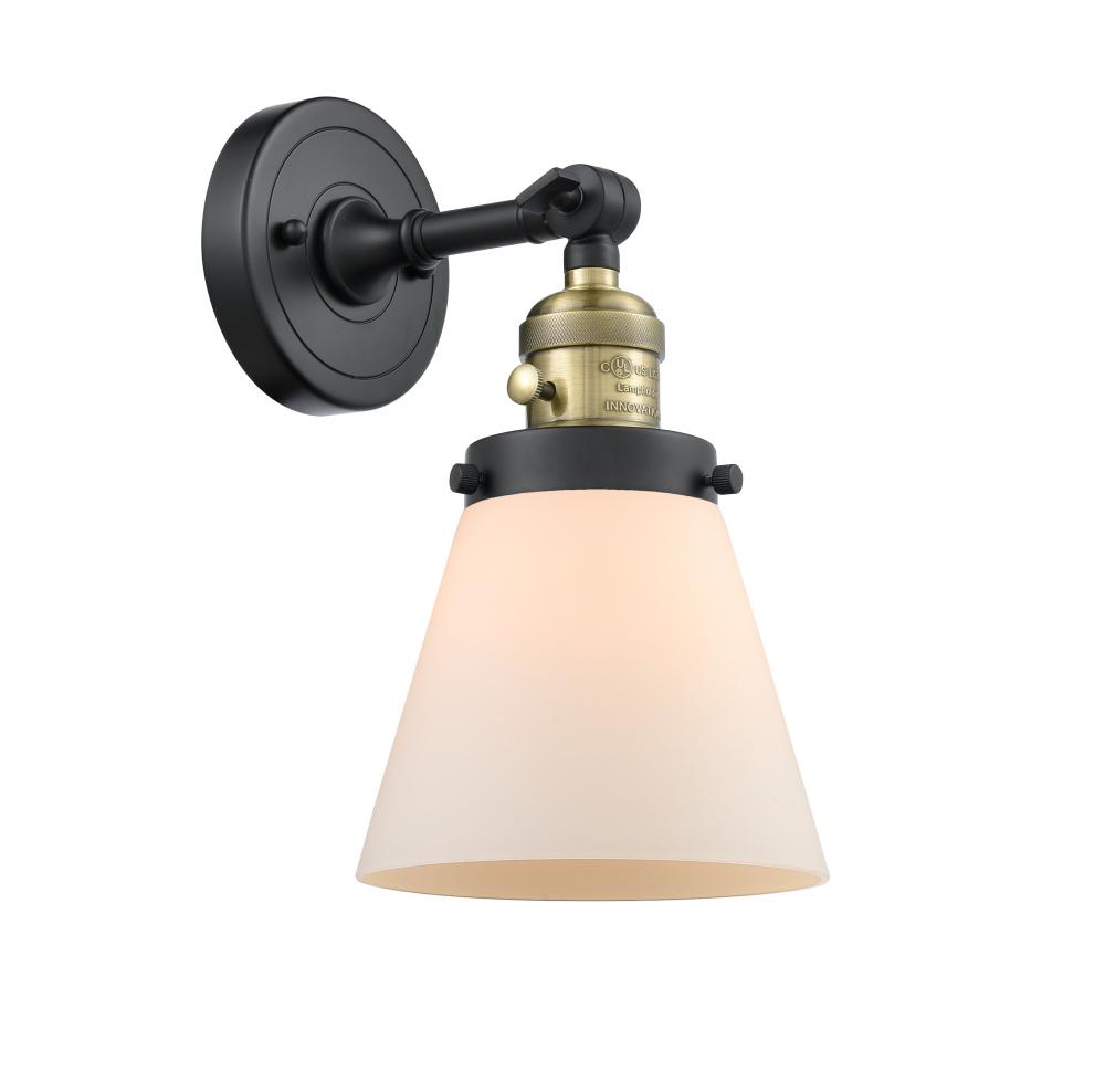 Cone - 1 Light - 6 inch - Black Antique Brass - Sconce