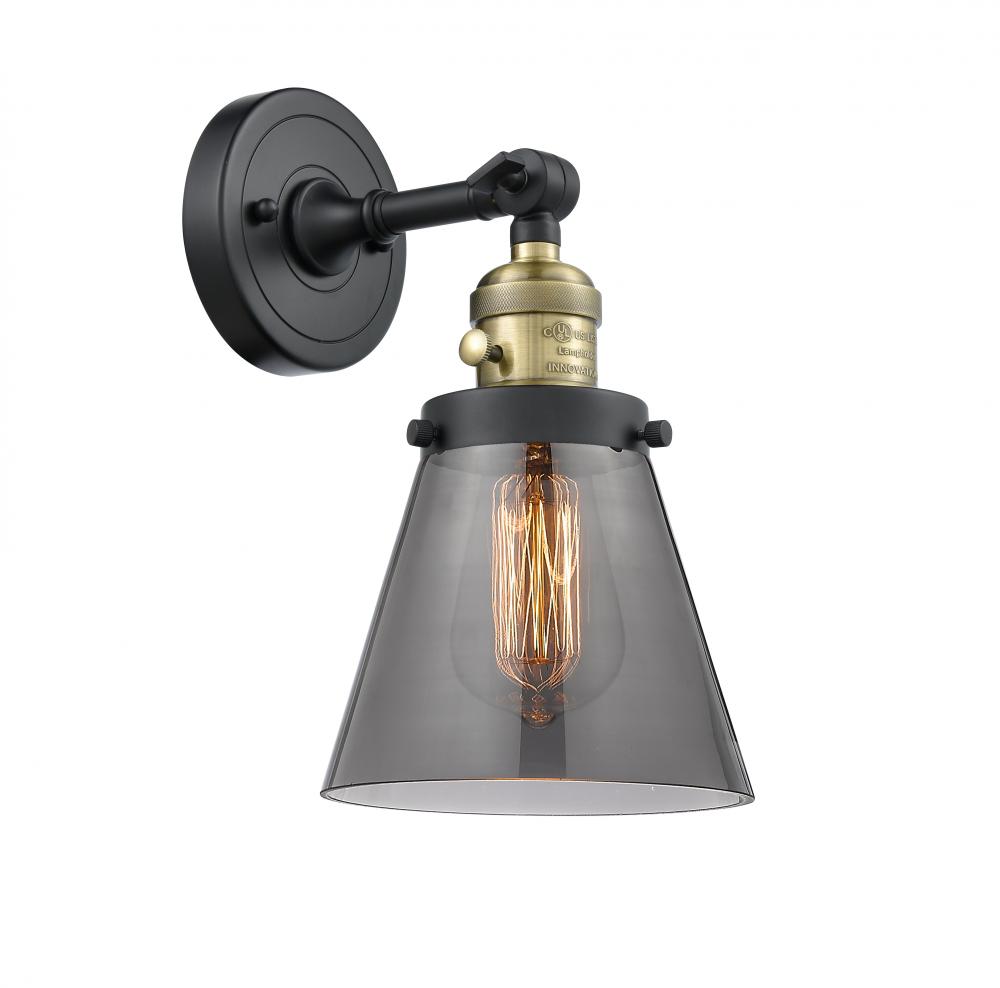 Cone - 1 Light - 6 inch - Black Antique Brass - Sconce