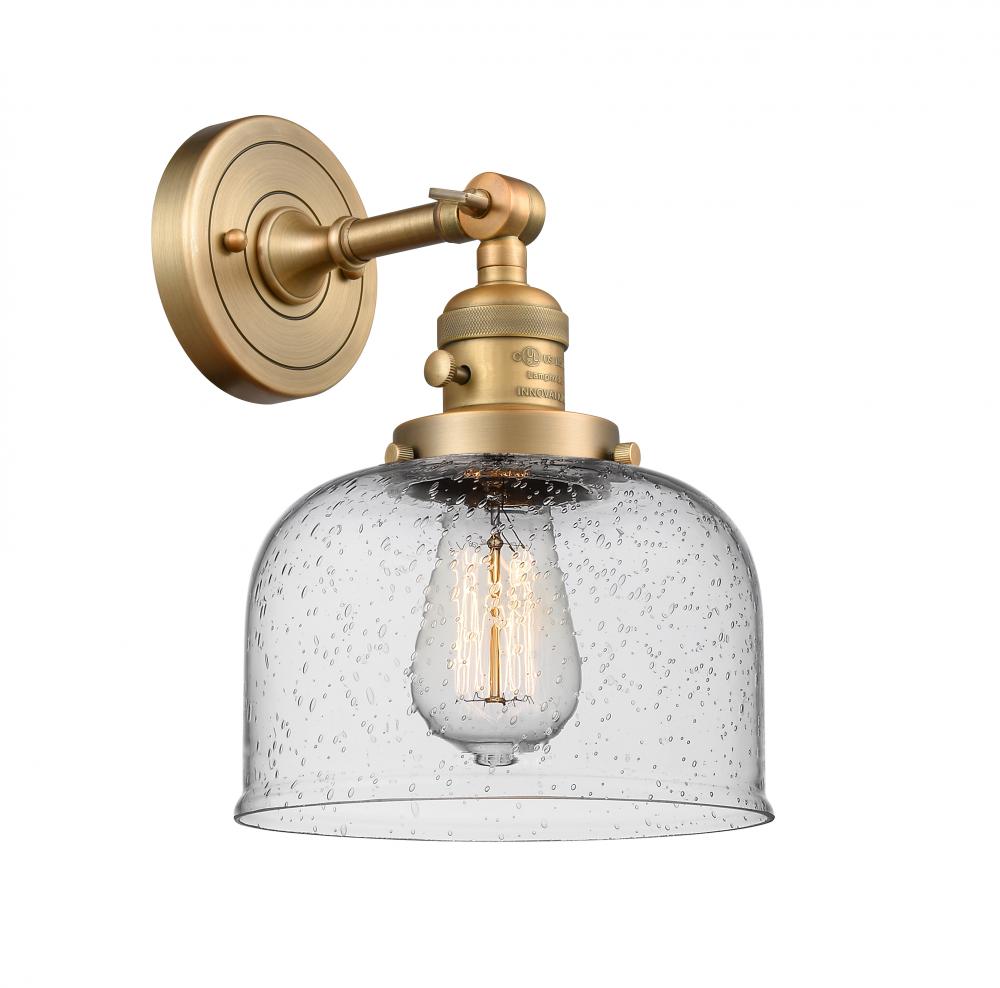 Bell - 1 Light - 8 inch - Brushed Brass - Sconce