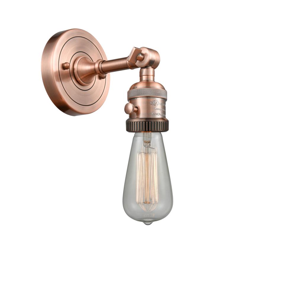 Bare Bulb - 1 Light - 5 inch - Antique Copper - Sconce