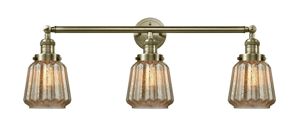 Chatham - 3 Light - 30 inch - Antique Brass - Bath Vanity Light