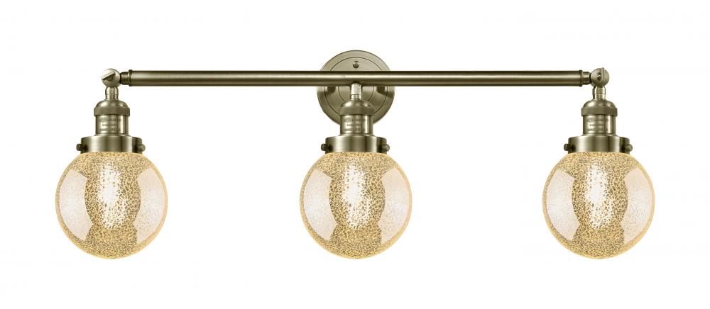 Beacon - 3 Light - 30 inch - Antique Brass - Bath Vanity Light