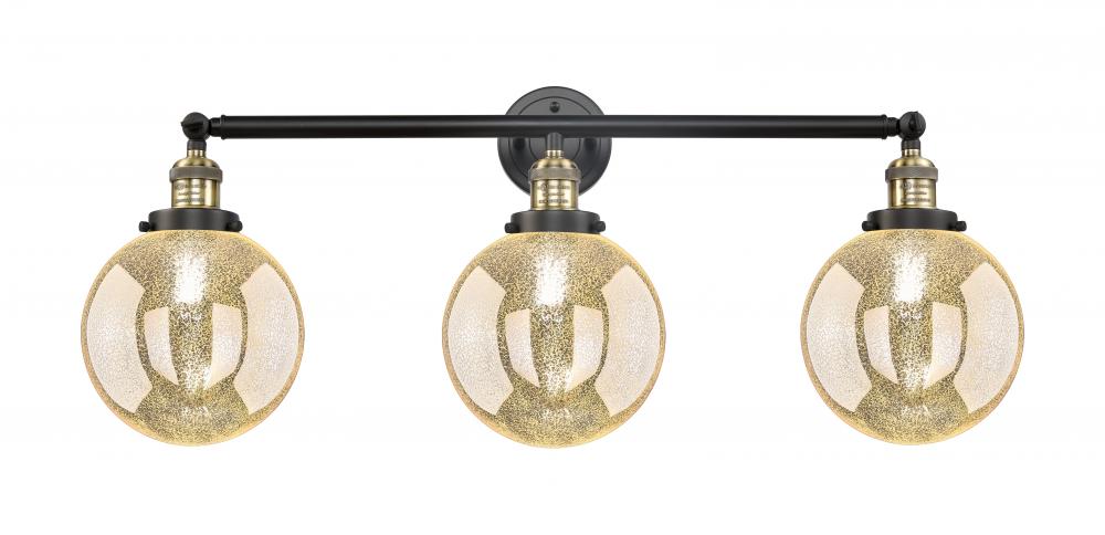 Beacon - 3 Light - 32 inch - Black Antique Brass - Bath Vanity Light