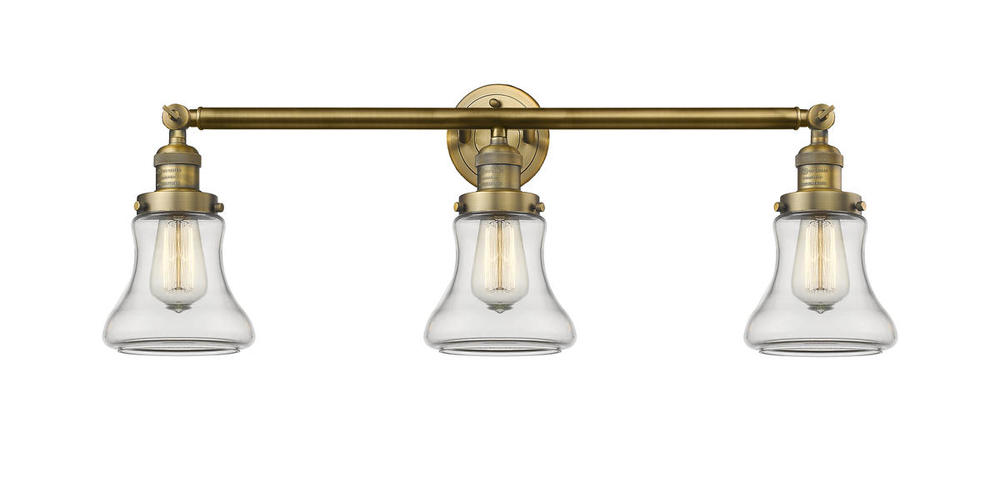 Bellmont - 3 Light - 30 inch - Brushed Brass - Bath Vanity Light