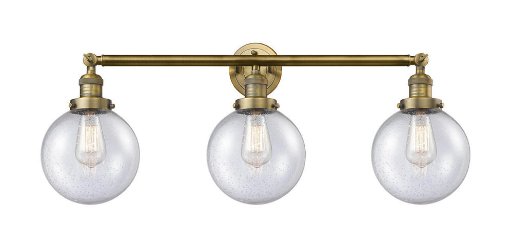 Beacon - 3 Light - 32 inch - Brushed Brass - Bath Vanity Light