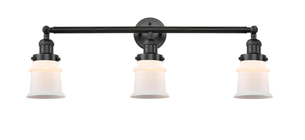 Canton - 3 Light - 30 inch - Matte Black - Bath Vanity Light