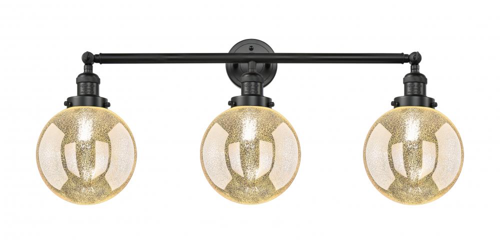 Beacon - 3 Light - 32 inch - Matte Black - Bath Vanity Light