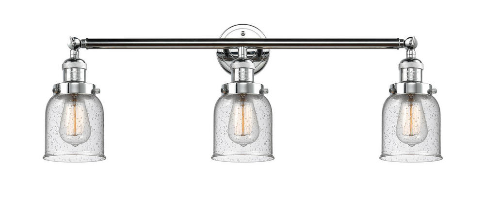 Bell - 3 Light - 30 inch - Polished Chrome - Bath Vanity Light