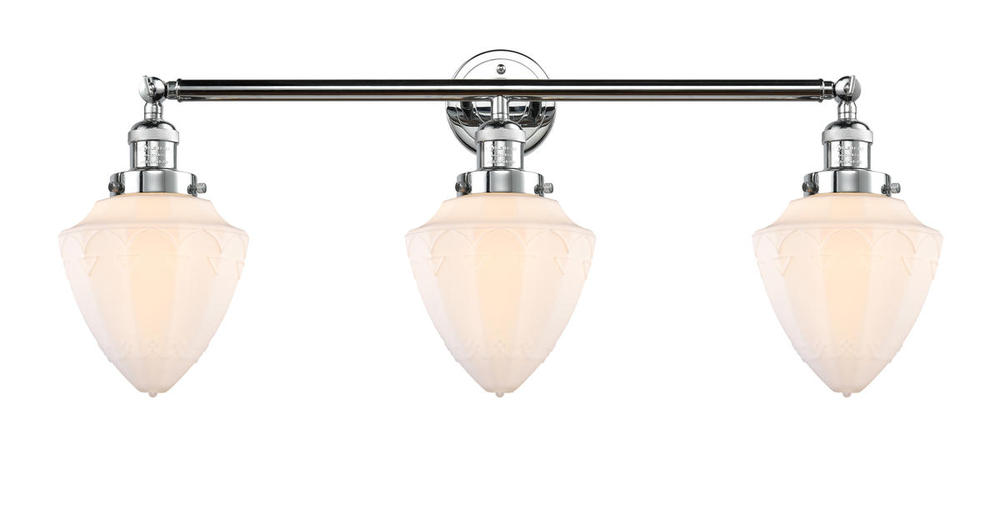 Bullet - 3 Light - 34 inch - Polished Chrome - Bath Vanity Light