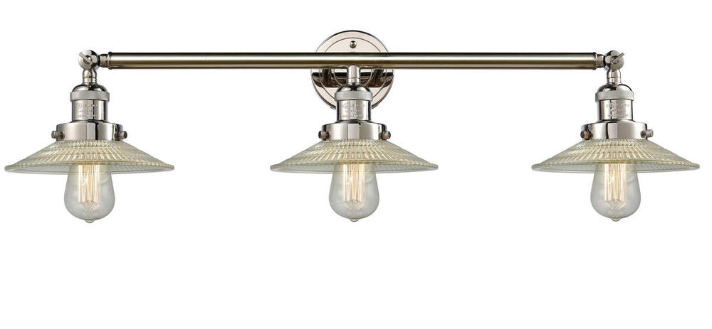 Halophane - 3 Light - 33 inch - Polished Nickel - Bath Vanity Light