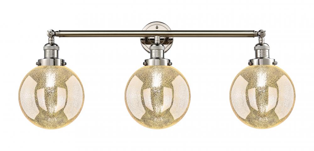 Beacon - 3 Light - 32 inch - Polished Nickel - Bath Vanity Light
