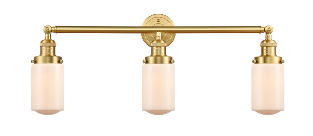 Dover - 3 Light - 31 inch - Satin Gold - Bath Vanity Light