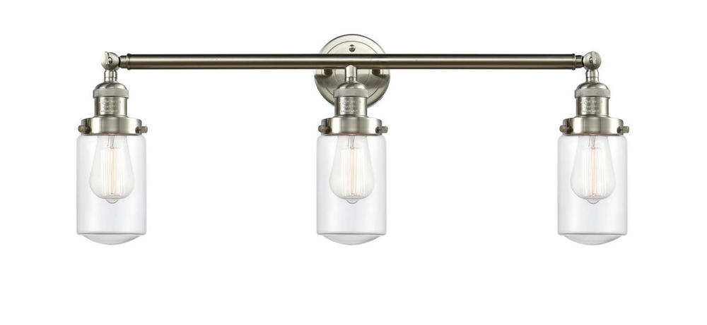 Dover - 3 Light - 31 inch - Brushed Satin Nickel - Bath Vanity Light