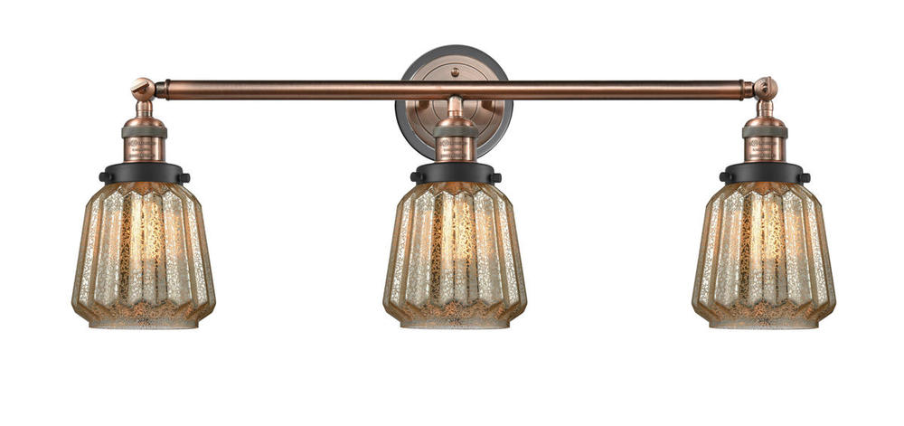 Chatham - 3 Light - 30 inch - Antique Copper - Bath Vanity Light