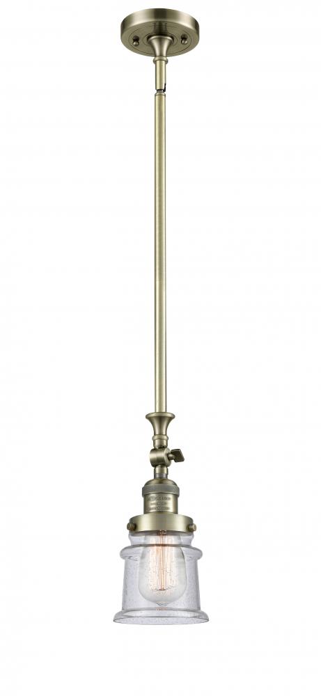 Canton - 1 Light - 5 inch - Antique Brass - Stem Hung - Mini Pendant