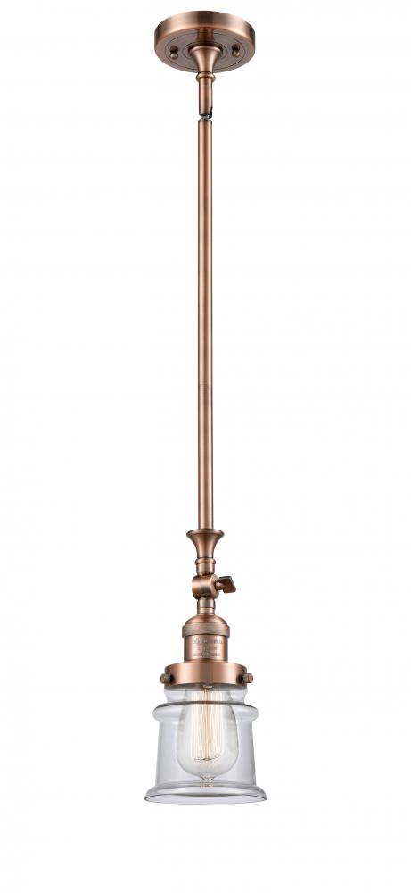 Canton - 1 Light - 5 inch - Antique Copper - Stem Hung - Mini Pendant