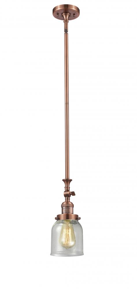 Bell - 1 Light - 5 inch - Antique Copper - Stem Hung - Mini Pendant