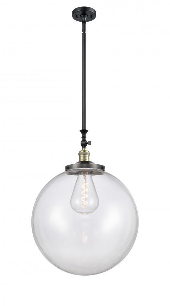 Beacon - 1 Light - 12 inch - Black Antique Brass - Stem Hung - Mini Pendant