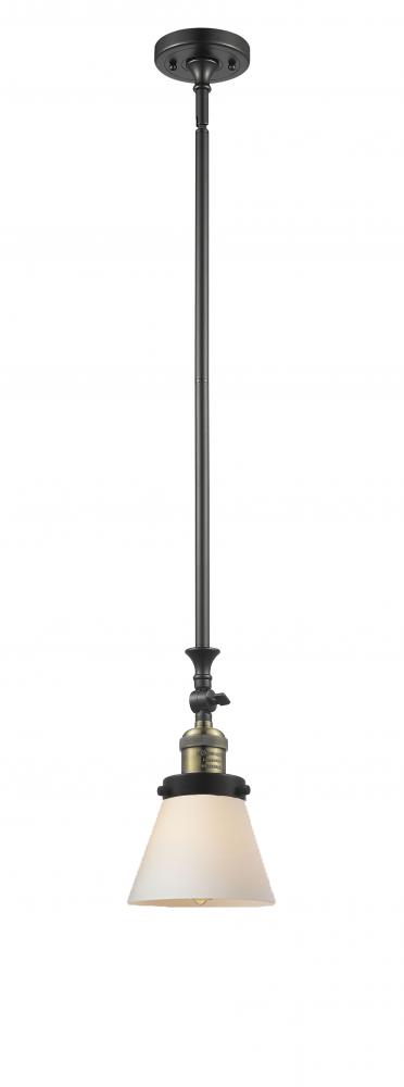 Cone - 1 Light - 6 inch - Black Antique Brass - Stem Hung - Mini Pendant