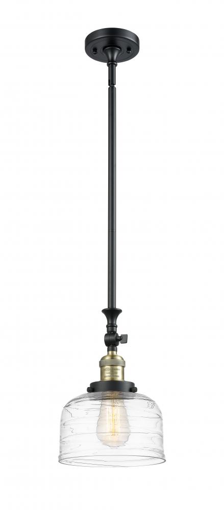 Bell - 1 Light - 8 inch - Black Antique Brass - Stem Hung - Mini Pendant