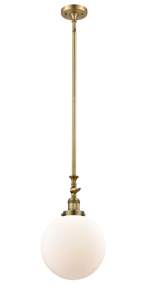 Beacon - 1 Light - 10 inch - Brushed Brass - Stem Hung - Mini Pendant