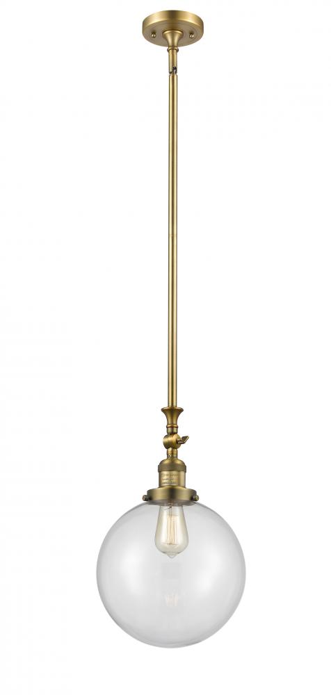 Beacon - 1 Light - 10 inch - Brushed Brass - Stem Hung - Mini Pendant