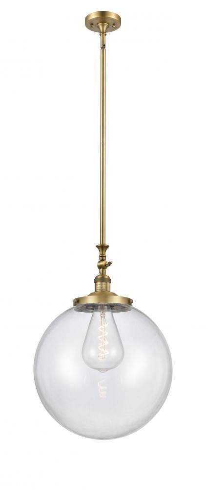 Beacon - 1 Light - 12 inch - Brushed Brass - Stem Hung - Mini Pendant