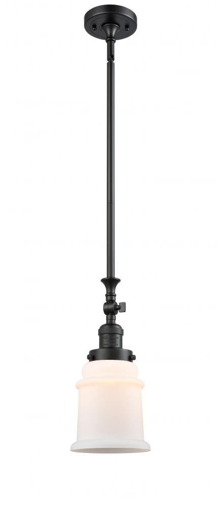 Canton - 1 Light - 6 inch - Matte Black - Stem Hung - Mini Pendant