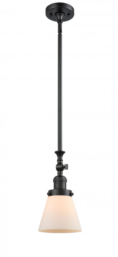 Cone - 1 Light - 6 inch - Matte Black - Stem Hung - Mini Pendant