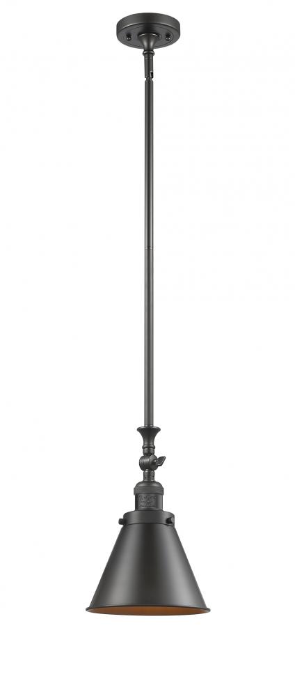 Appalachian - 1 Light - 8 inch - Oil Rubbed Bronze - Stem Hung - Mini Pendant