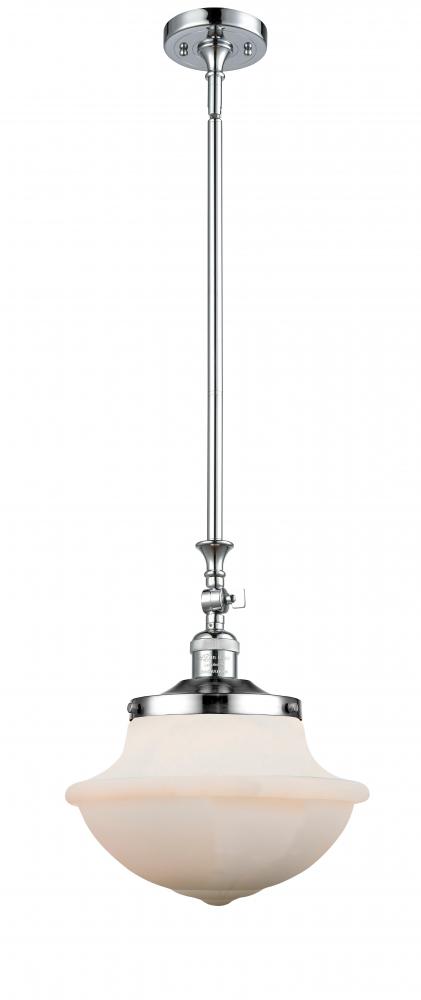 Oxford - 1 Light - 12 inch - Polished Chrome - Stem Hung - Mini Pendant