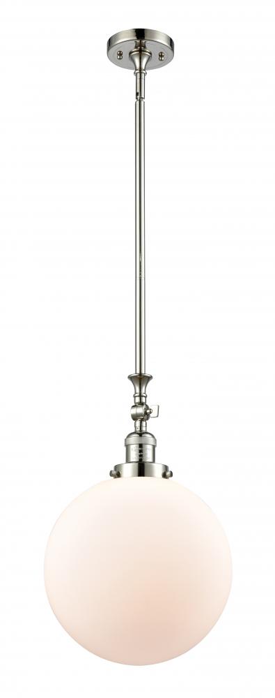 Beacon - 1 Light - 12 inch - Polished Nickel - Stem Hung - Mini Pendant