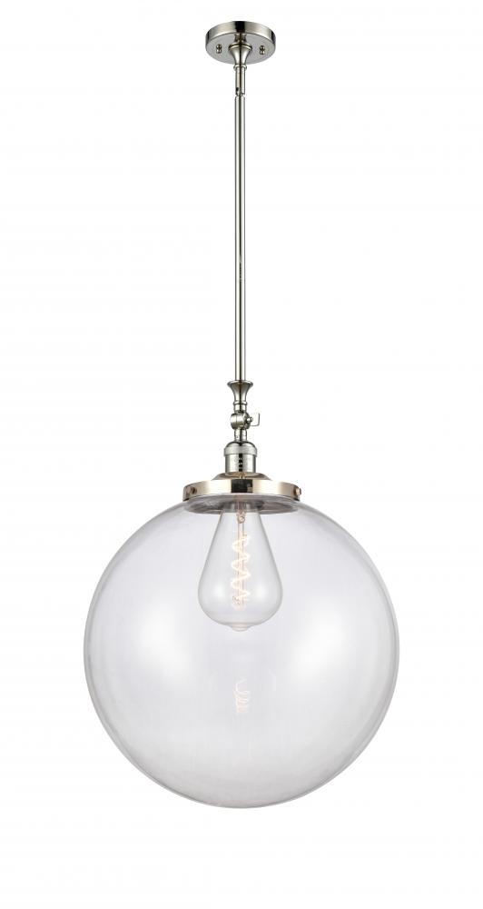 Beacon - 1 Light - 12 inch - Polished Nickel - Stem Hung - Mini Pendant