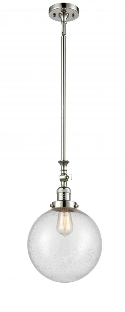 Beacon - 1 Light - 10 inch - Polished Nickel - Stem Hung - Mini Pendant