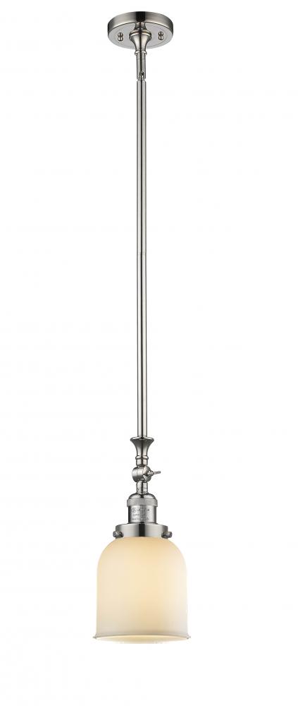 Bell - 1 Light - 5 inch - Polished Nickel - Stem Hung - Mini Pendant